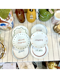 COFFRET DE 6 ASSIETTES  - SOPHIE JANIERE