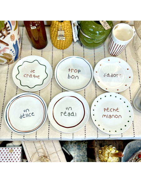COFFRET DE 6 ASSIETTES  - SOPHIE JANIERE