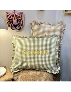 GRAND COUSSIN RECTANGULAIRE VICHY À FROUFROU - SOPHIE JANIERE