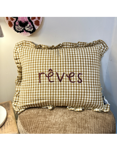 GRAND COUSSIN RECTANGULAIRE VICHY À FROUFROU - SOPHIE JANIERE