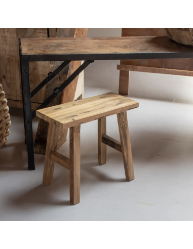 TABOURET EN BOIS RECYCLE JAVA - RAW MATERIALS