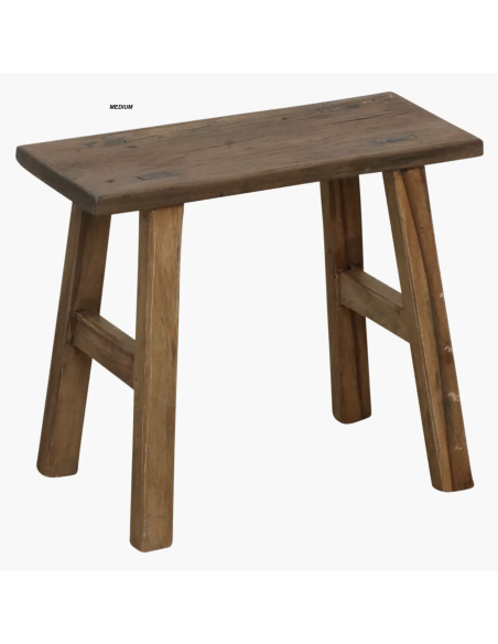 TABOURET EN BOIS RECYCLE JAVA - RAW MATERIALS
