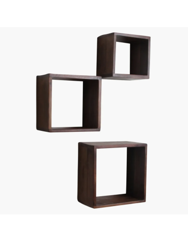 ETAGERE CUBE EN BOIS RECYCLE - RAW MATERIALS