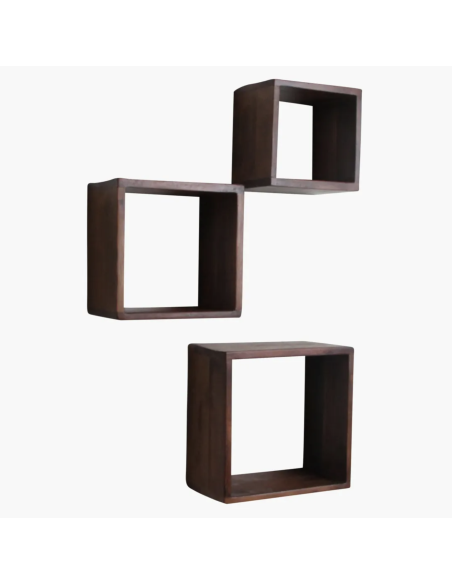 ETAGERE CUBE EN BOIS RECYCLE - RAW MATERIALS