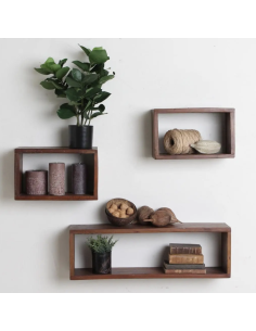 ETAGERE RECTANGLE EN BOIS RECYCLE - RAW MATERIALS