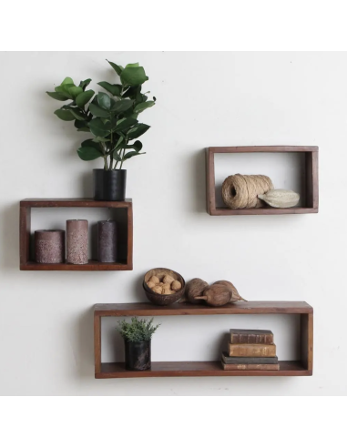 ETAGERE RECTANGLE EN BOIS RECYCLE - RAW MATERIALS