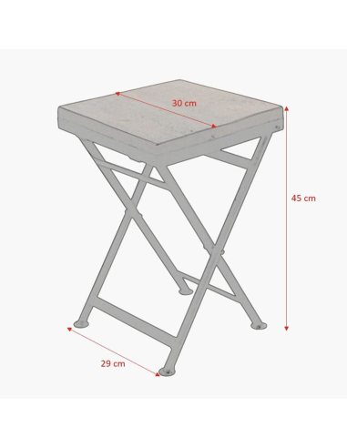 TABOURET BISTRO EN BOIS RECYCLE - RAW MATERIALS 