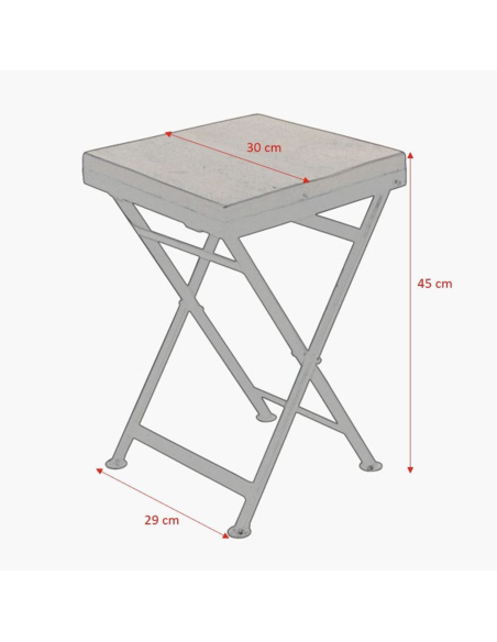 TABOURET BISTRO EN BOIS RECYCLE - RAW MATERIALS 