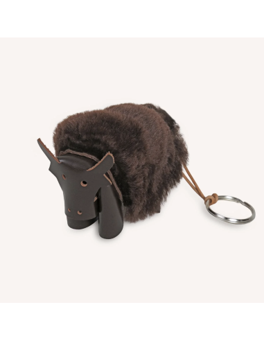 PORTE CLES BISON EN CUIR - BANDIT MANCHOT