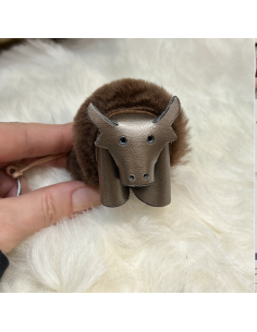 PORTE CLES BISON EN CUIR - BANDIT MANCHOT