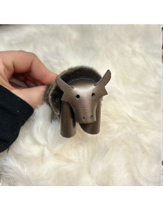 PORTE CLES BISON EN CUIR - BANDIT MANCHOT 2