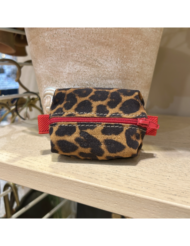 PORTE MONNAIE GRAIN DE CAFE EN CUIR LEOPARD - BANDIT MANCHOT 