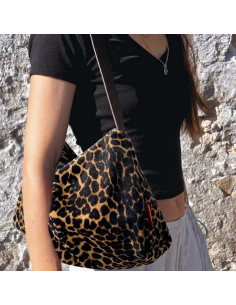 SAC BAGUETTE EN CUIR LEOPARD - BANDIT MANCHOT 2