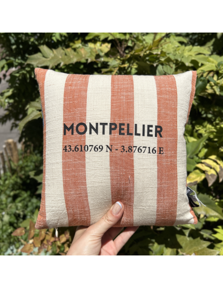 COUSSIN À RAYURES MONTPELLIER EN COTON  - SOPHIE JANIERE