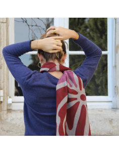 GRAND FOULARD EN LAINE 70X180 - LES BELLES VAGABONDES 