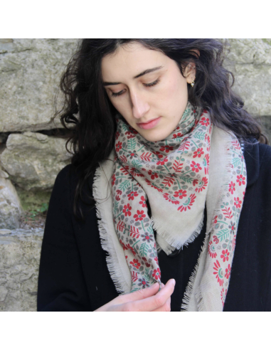 FOULARD EN LAINE 100X100 - LES BELLES VAGABONDES 