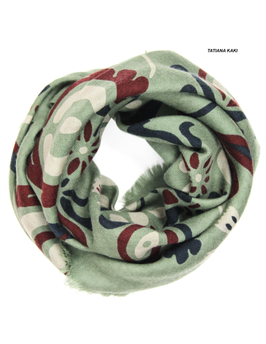 FOULARD EN LAINE 100X100 - LES BELLES VAGABONDES 