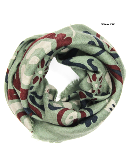 FOULARD EN LAINE 100X100 - LES BELLES VAGABONDES 