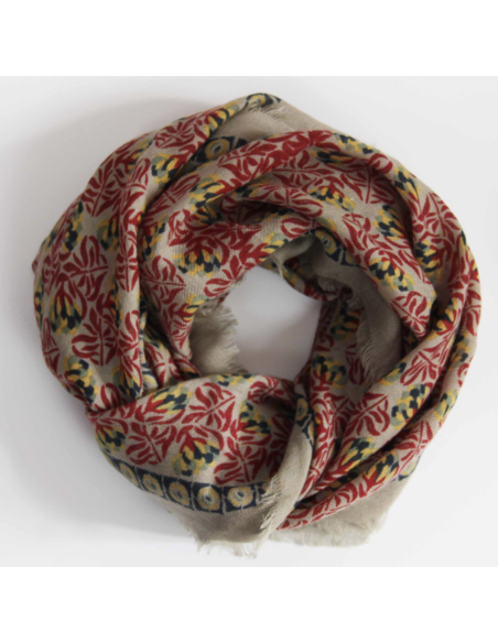FOULARD EN LAINE 100X100 - LES BELLES VAGABONDES 