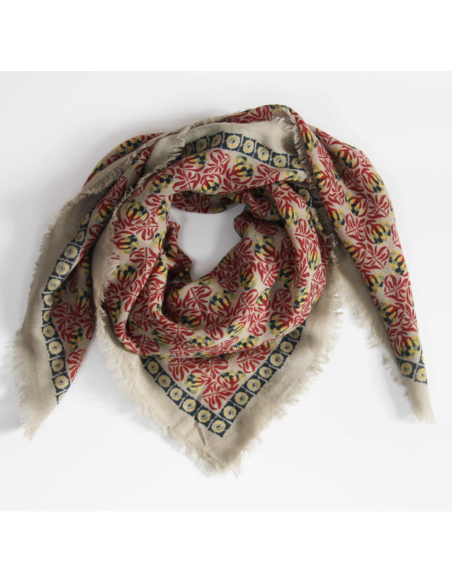 FOULARD EN LAINE 100X100 - LES BELLES VAGABONDES 