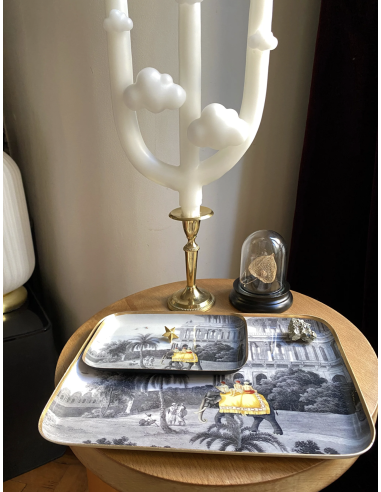 PLATEAU EN MÉTAL ÉMAILLÉ GRAND MODÈLE - PARADISIO IMAGINARIUM