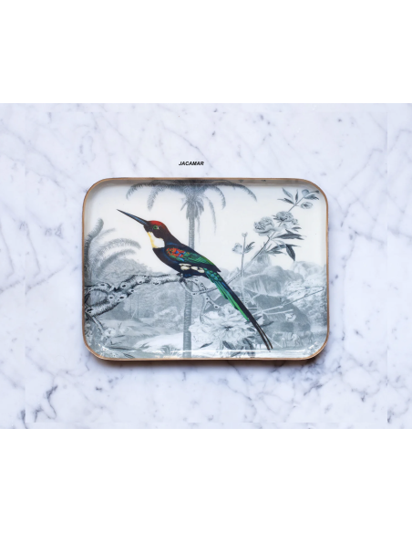 PLATEAU EN MÉTAL ÉMAILLÉ GRAND MODÈLE - PARADISIO IMAGINARIUM