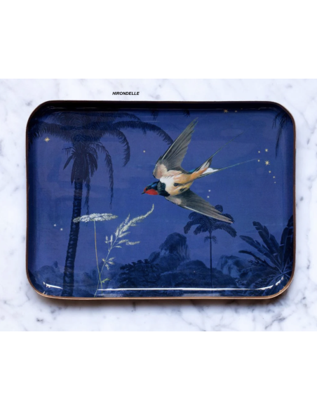 PLATEAU EN MÉTAL ÉMAILLÉ GRAND MODÈLE - PARADISIO IMAGINARIUM