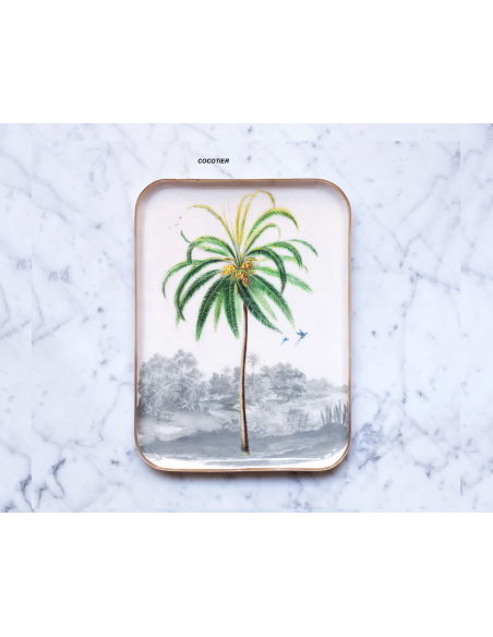 PLATEAU EN MÉTAL ÉMAILLÉ GRAND MODÈLE - PARADISIO IMAGINARIUM