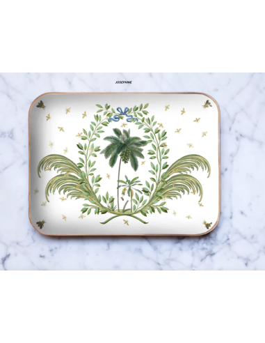 PLATEAU EN MÉTAL ÉMAILLÉ GRAND MODÈLE - PARADISIO IMAGINARIUM