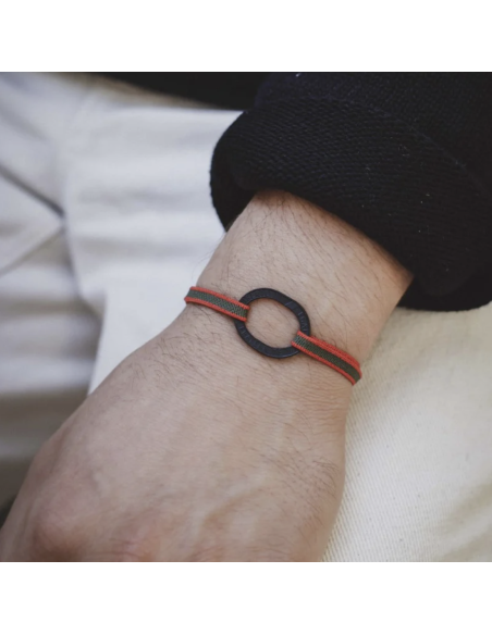 BRACELET BASTILLE CHARBON MONTAIGNE - LE SOU FRANÇAIS