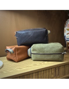 GRANDE TROUSSE DE TOILETTE EN CUIR POUR HOMME - BANDIT MANCHOT