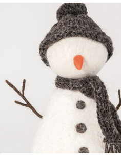 BONHOMME DE NEIGE EN LAINE FEUTRÉE -  NEW HEIDI 2
