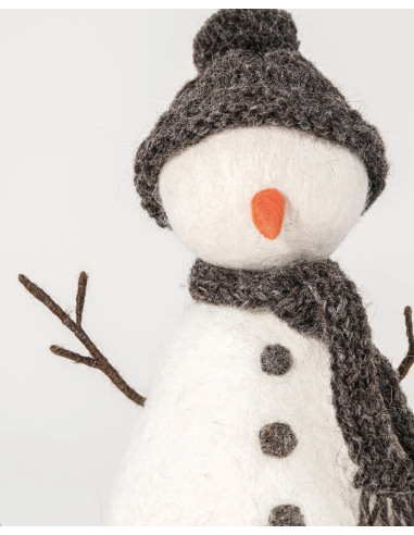BONHOMME DE NEIGE EN LAINE FEUTRÉE -  NEW HEIDI