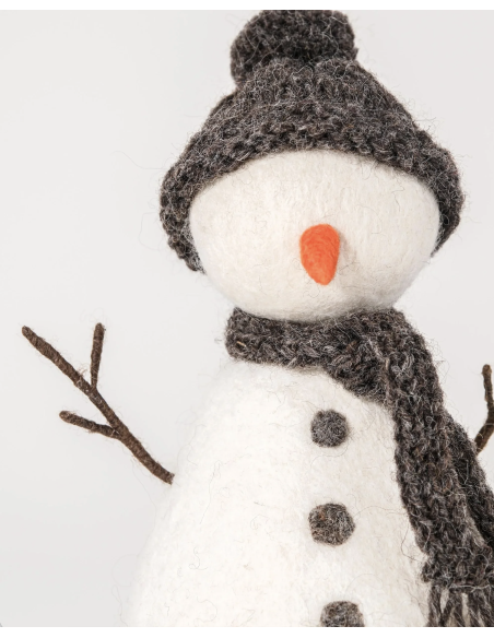 BONHOMME DE NEIGE EN LAINE FEUTRÉE -  NEW HEIDI