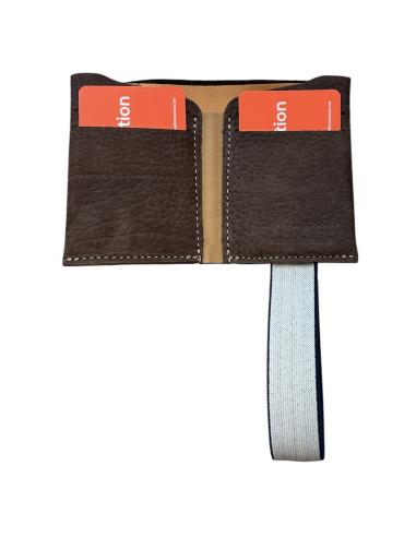 PORTE CARTES CUIR ELASTIQUE HOMME - BANDIT MANCHOT