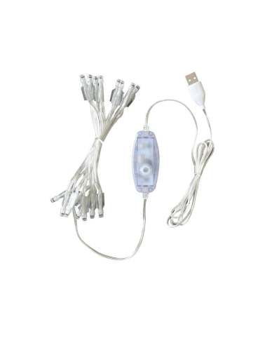 CABLE GUIRLANDE 16 LED AVEC TELECOMMANDE