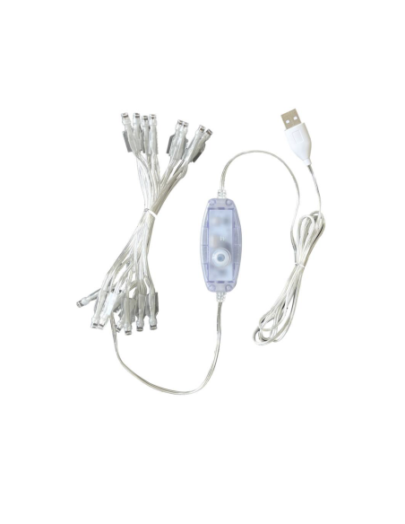 CABLE GUIRLANDE 16 LED AVEC TELECOMMANDE