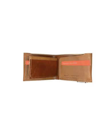 PORTEFEUILLE EN CUIR HOMME AVEC POCHE CENTRALE - BANDIT MANCHOT