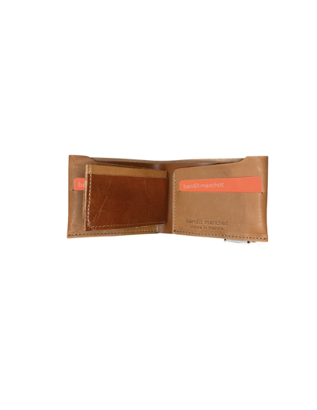 PORTEFEUILLE EN CUIR HOMME AVEC POCHE CENTRALE - BANDIT MANCHOT