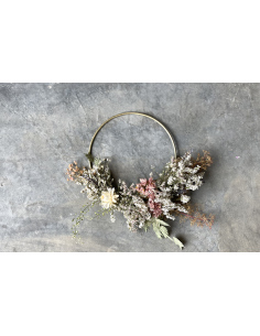COURONNE METAL ET FLEURS SECHEES - NAMAN PROJECT