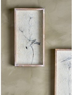 ILLUSTRATION OISEAU SUR VERRE - BLOOMINGVILLE