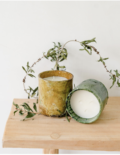 BOUGIE EN TERRE CUITE DE TAMEGROUTE - MINHA MOUBBER