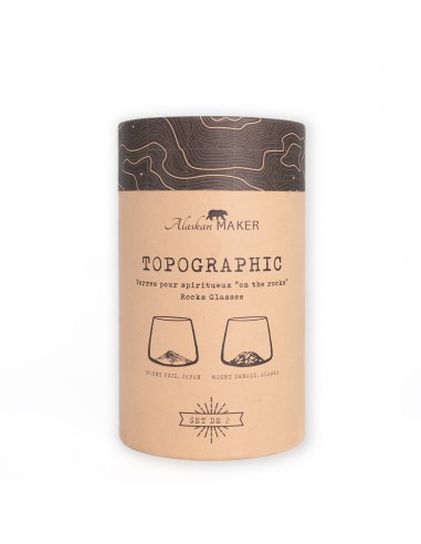 SET DE 2 VERRES TOPOGRAPHIC- ALASKAN MAKER 