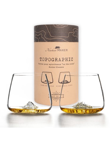 SET DE 2 VERRES TOPOGRAPHIC- ALASKAN MAKER 