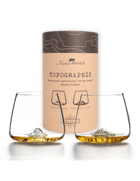 SET DE 2 VERRES TOPOGRAPHIC- ALASKAN MAKER 