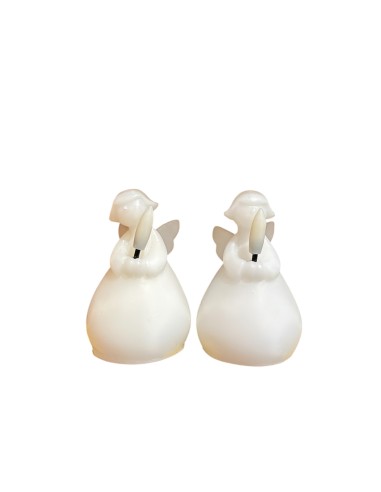 SET 2 BOUGIES LED ANGES LUCIA EN CIRE - SIRIUS