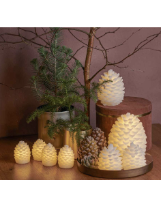 SET 4 POMMES DE PIN LUMINEUSES EN CIRE - SIRIUS