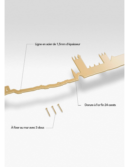 THE LINE DORÉ LA SILHOUETTE DES VILLES