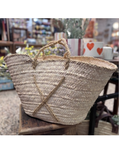 PANIER BASTIA NATUREL EN PAILLE - VTF