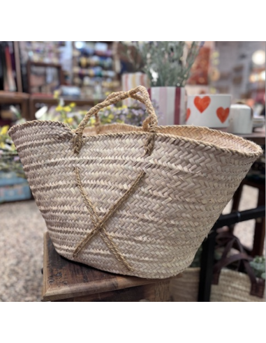 PANIER BASTIA NATUREL EN PAILLE - VTF